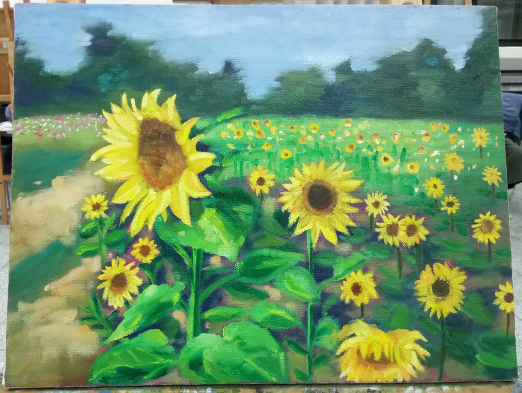 曾瑋玲博士的畫作 Sunflowers
